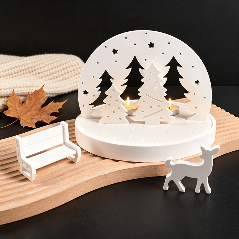 Candle Making Supplies Wholesale - Christmas Elk Tealight Candle Holder Silicone