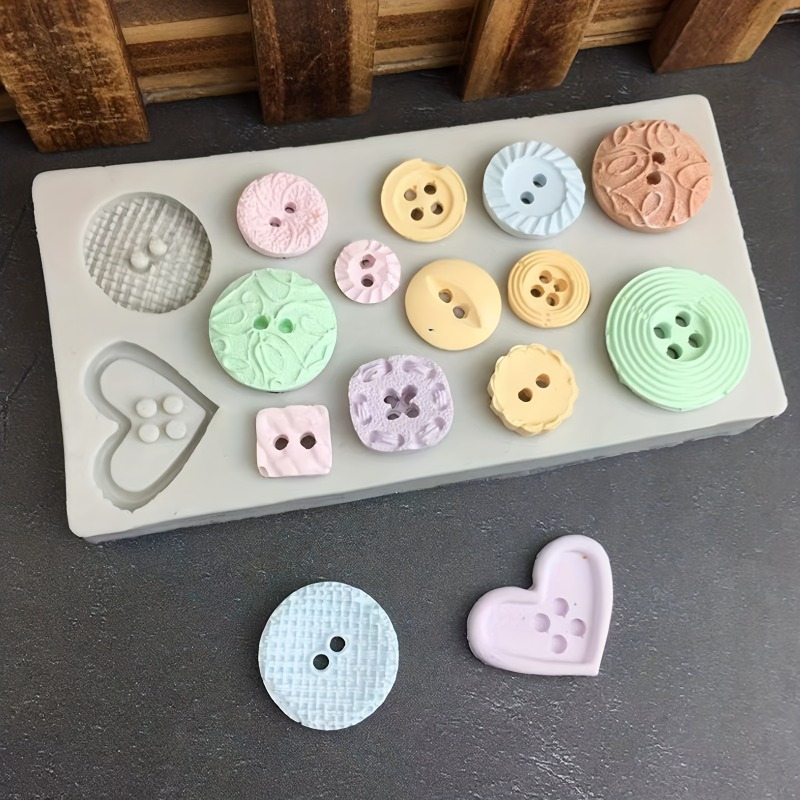 Candle Making Supplies Wholesale - Buttons Shape Silicone Mold Silicone Mold