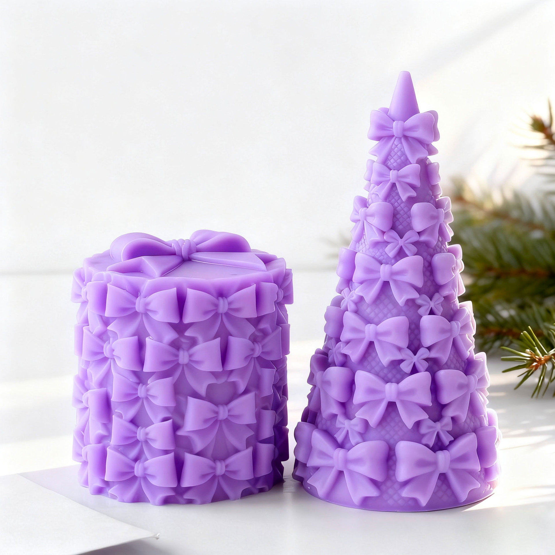 Xmas Candle Making - 3D Bow Tie Christmas Tree Gift