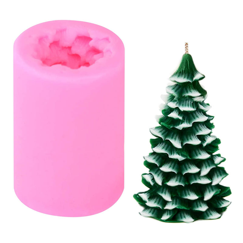 Xmas Candle Making - 3D Christmas Tree Candle Mold Silicone