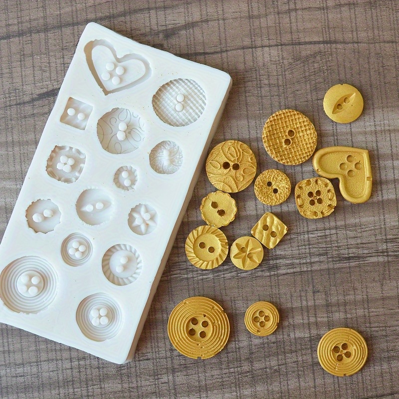 Buttons Shape Silicone Mold Si - огляд і ціна Candle Making Supplies Wholesale