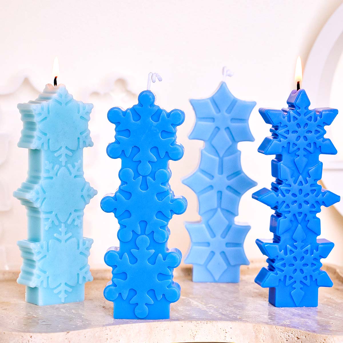 Christmas Snowflake Candle Mol - огляд і ціна Xmas Candle Making