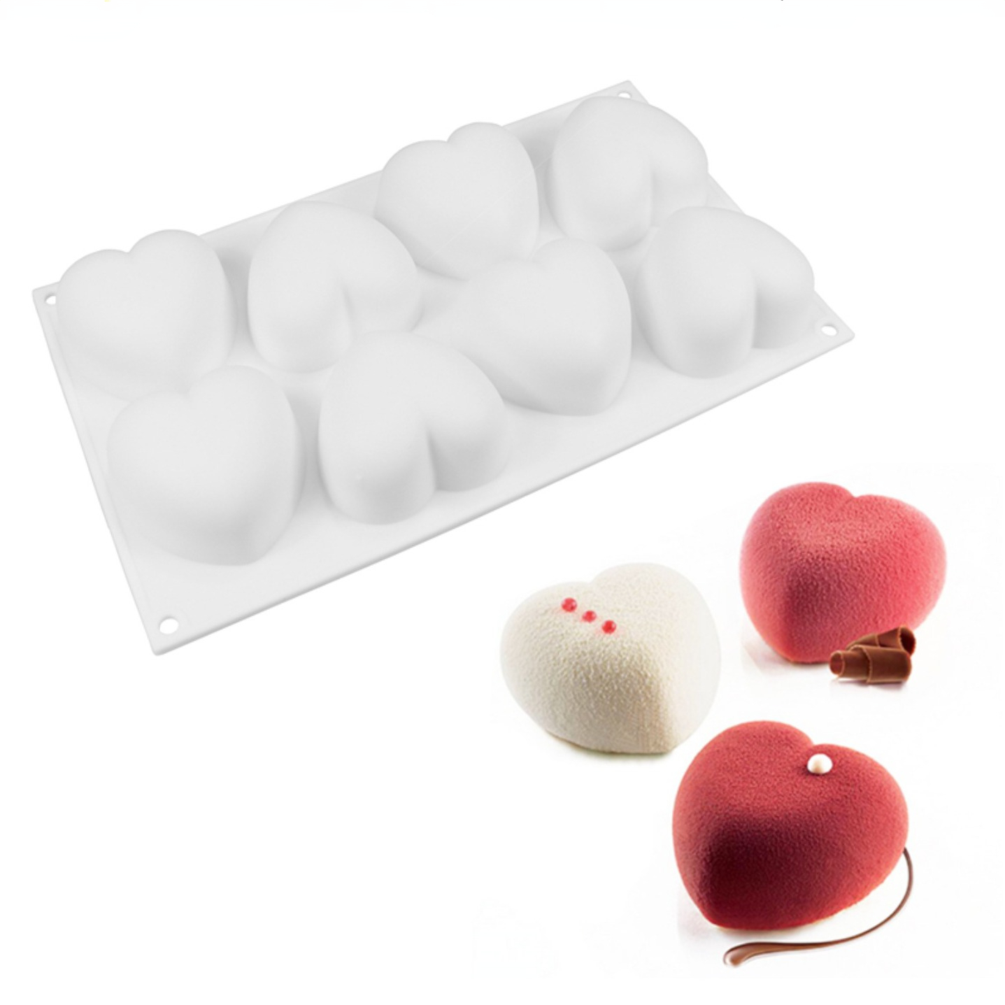 Love Heart Silicone Soap Mold  - огляд і ціна Candle Making Supplies Wholesale