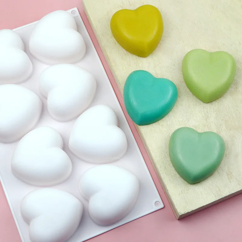 Love Heart Silicone Soap Mold  - огляд і ціна Candle Making Supplies Wholesale