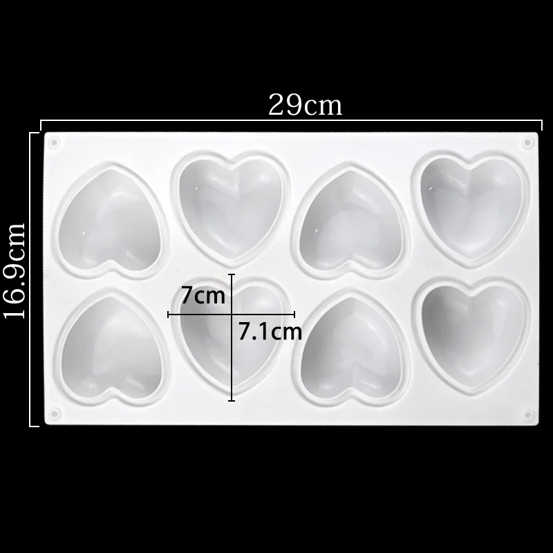Love Heart Silicone Soap Mold  - огляд і ціна Candle Making Supplies Wholesale