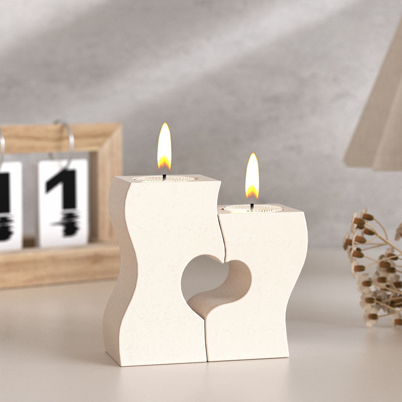S Heart Candlestick Silicone M - огляд і ціна Candle Making Supplies Wholesale