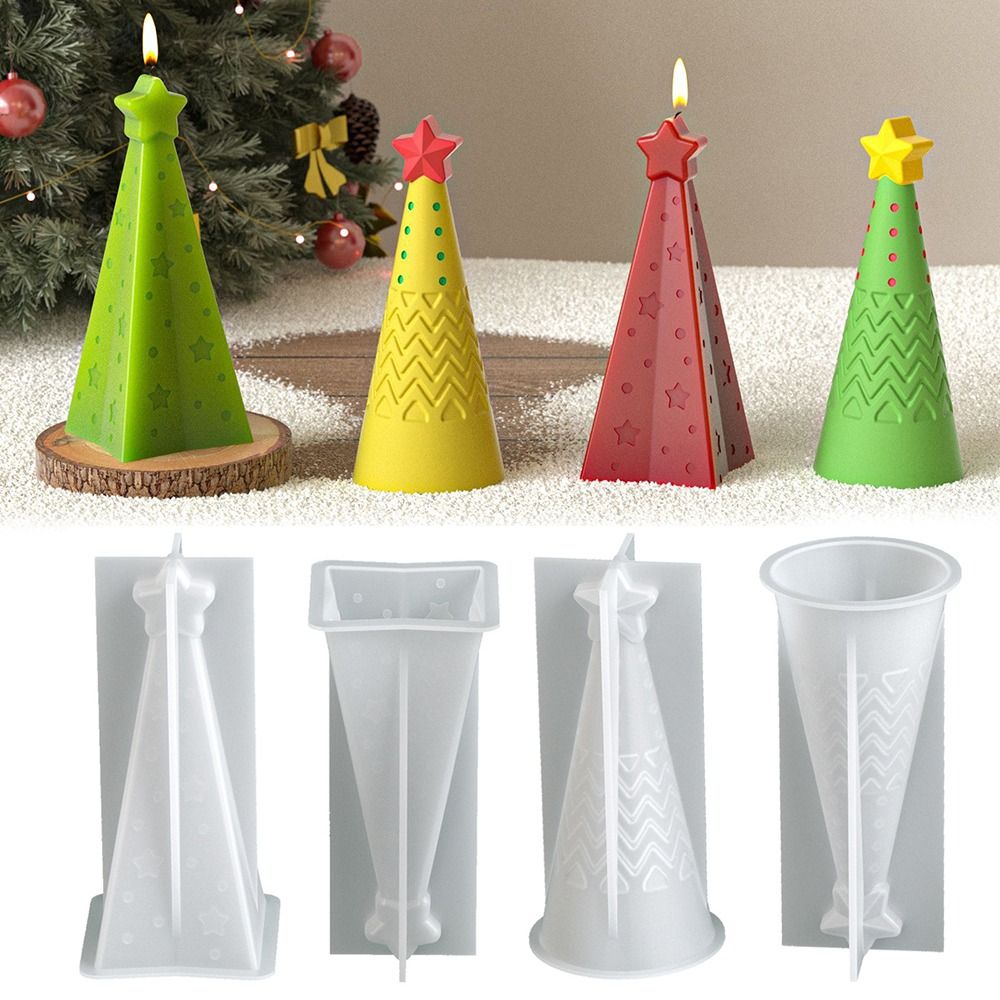 Silicone Christmas Cone Candle - огляд і ціна Xmas Candle Making