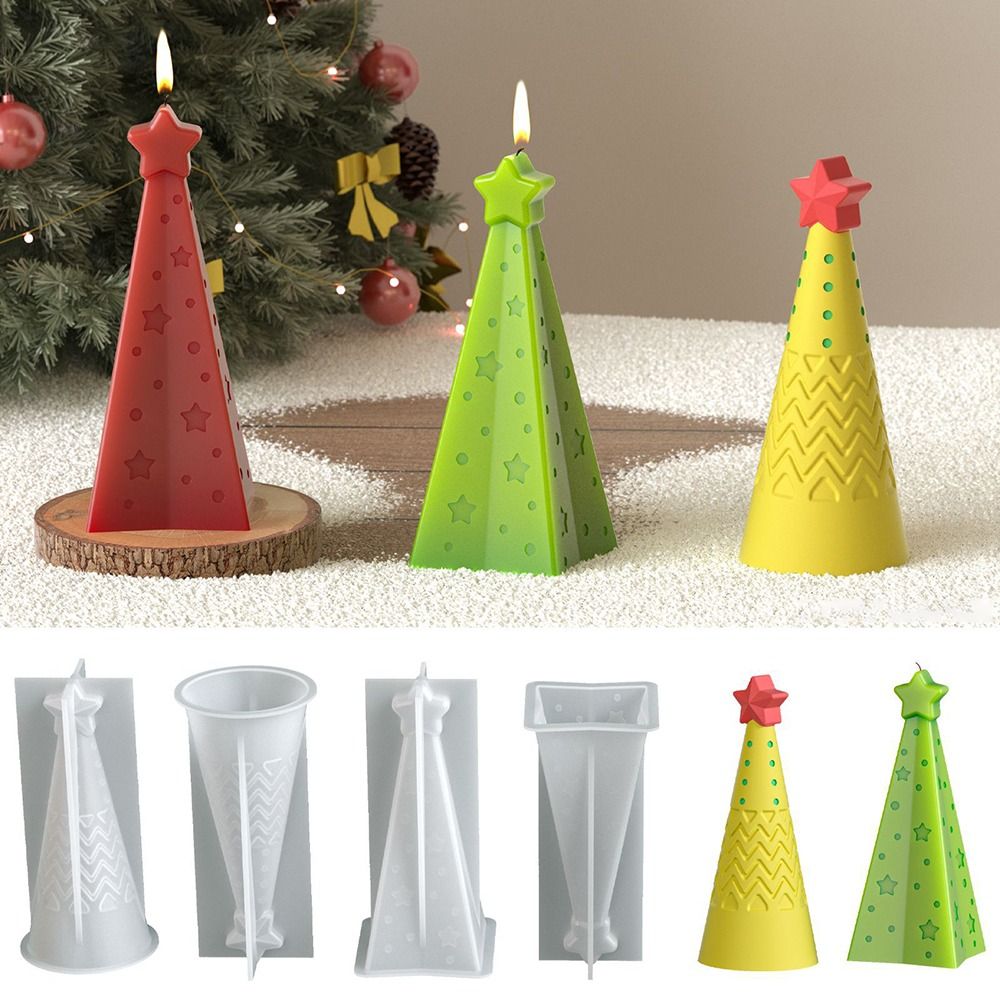 Silicone Christmas Cone Candle - огляд і ціна Xmas Candle Making