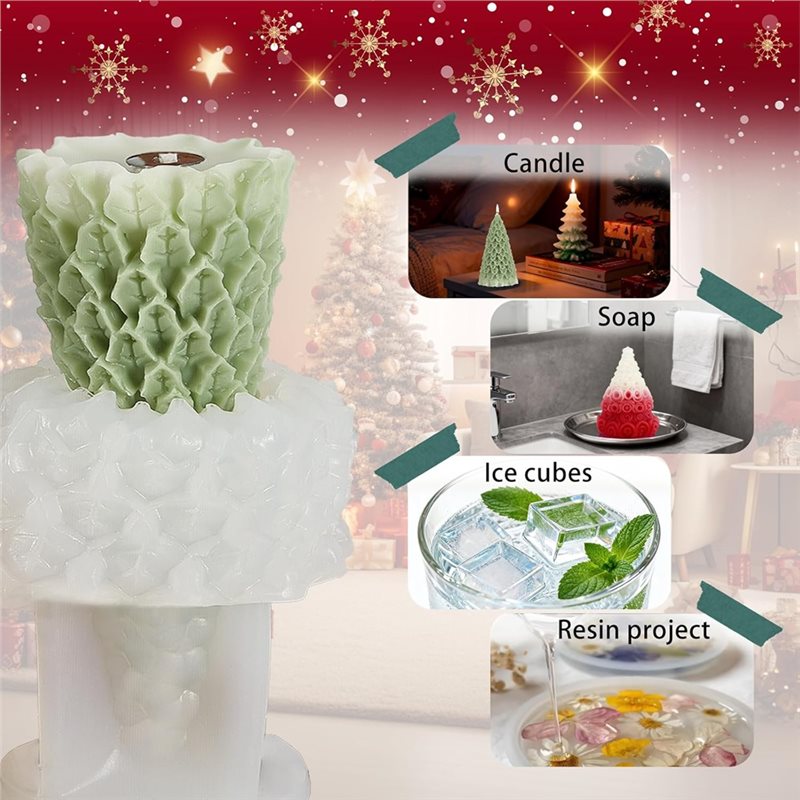 Christmas Silicone Molds Chris - огляд і ціна Xmas Candle Making
