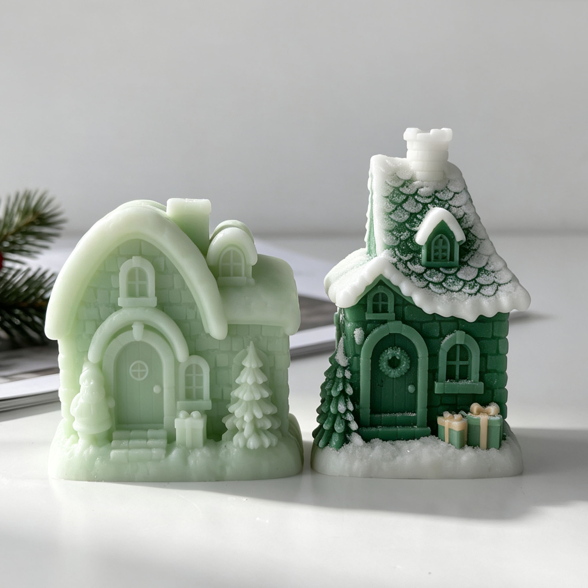 Christmas Snow House Silicone  - огляд і ціна Xmas Candle Making