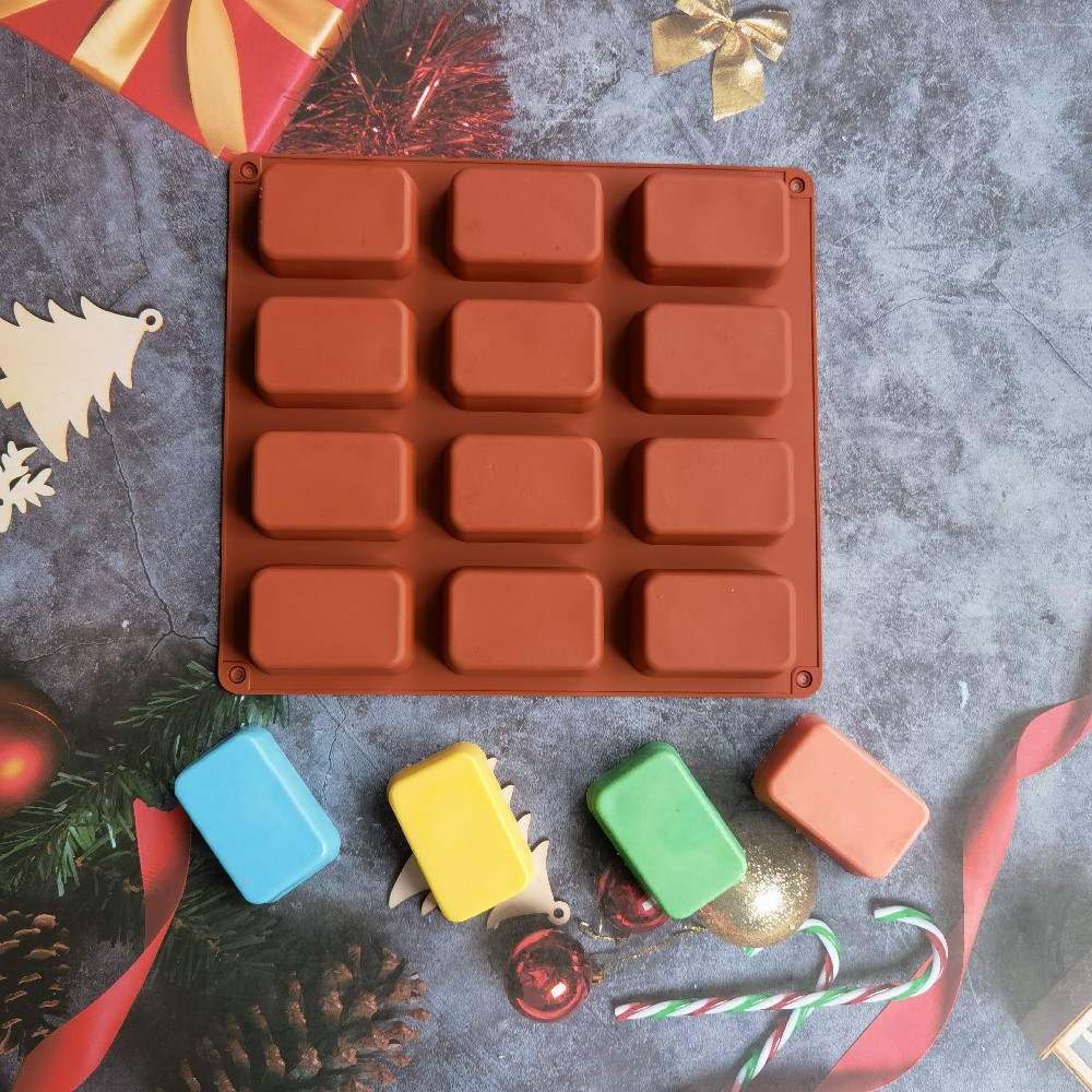 12 Cavity Square Silicone Soap - огляд і ціна Candle Making Supplies Wholesale