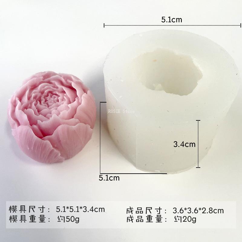 3D Peony Flower Silicone Mold  - огляд і ціна Candle Making Supplies Wholesale