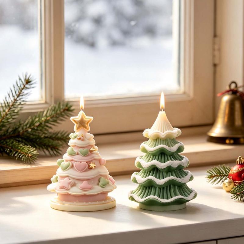 DIY Christmas Tree Silicone Mo - огляд і ціна Xmas Candle Making