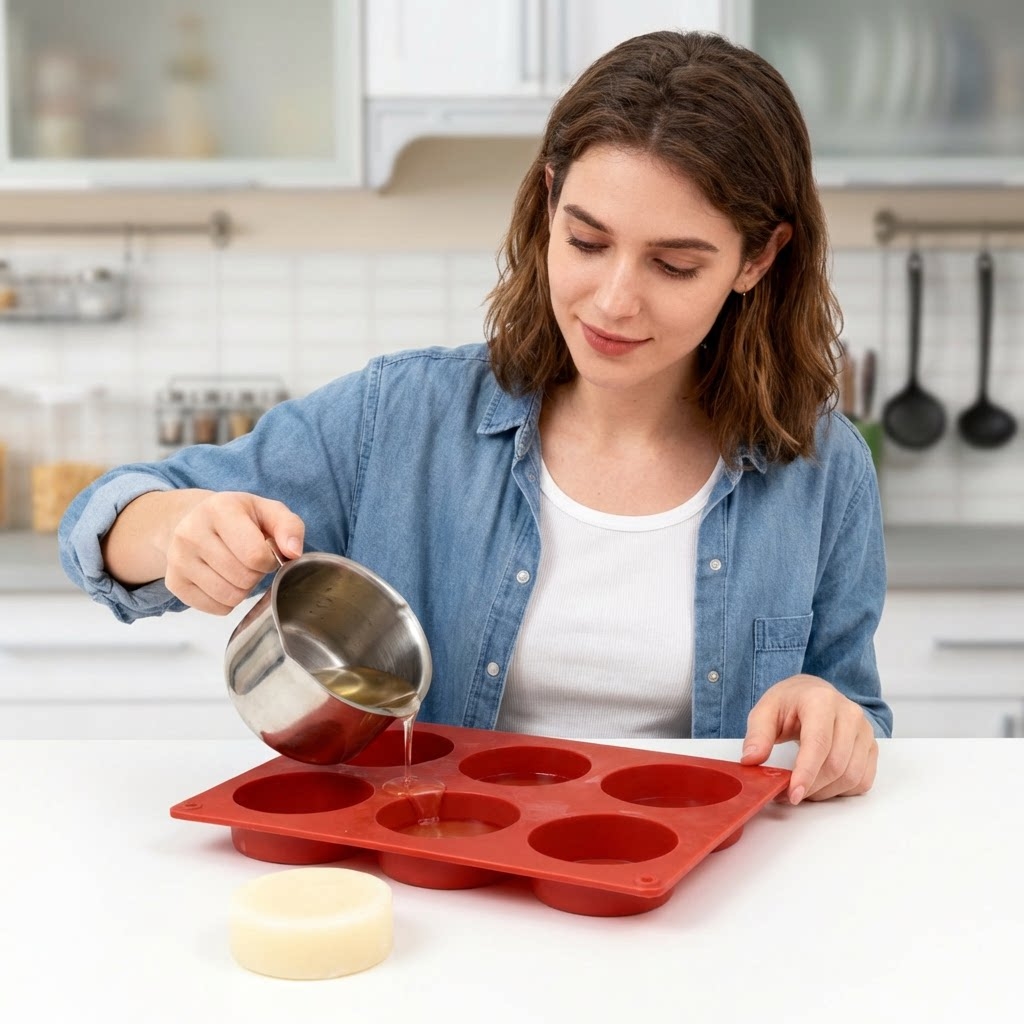 Round Silicone Soap Mold DIY H - огляд і ціна Candle Making Supplies Wholesale
