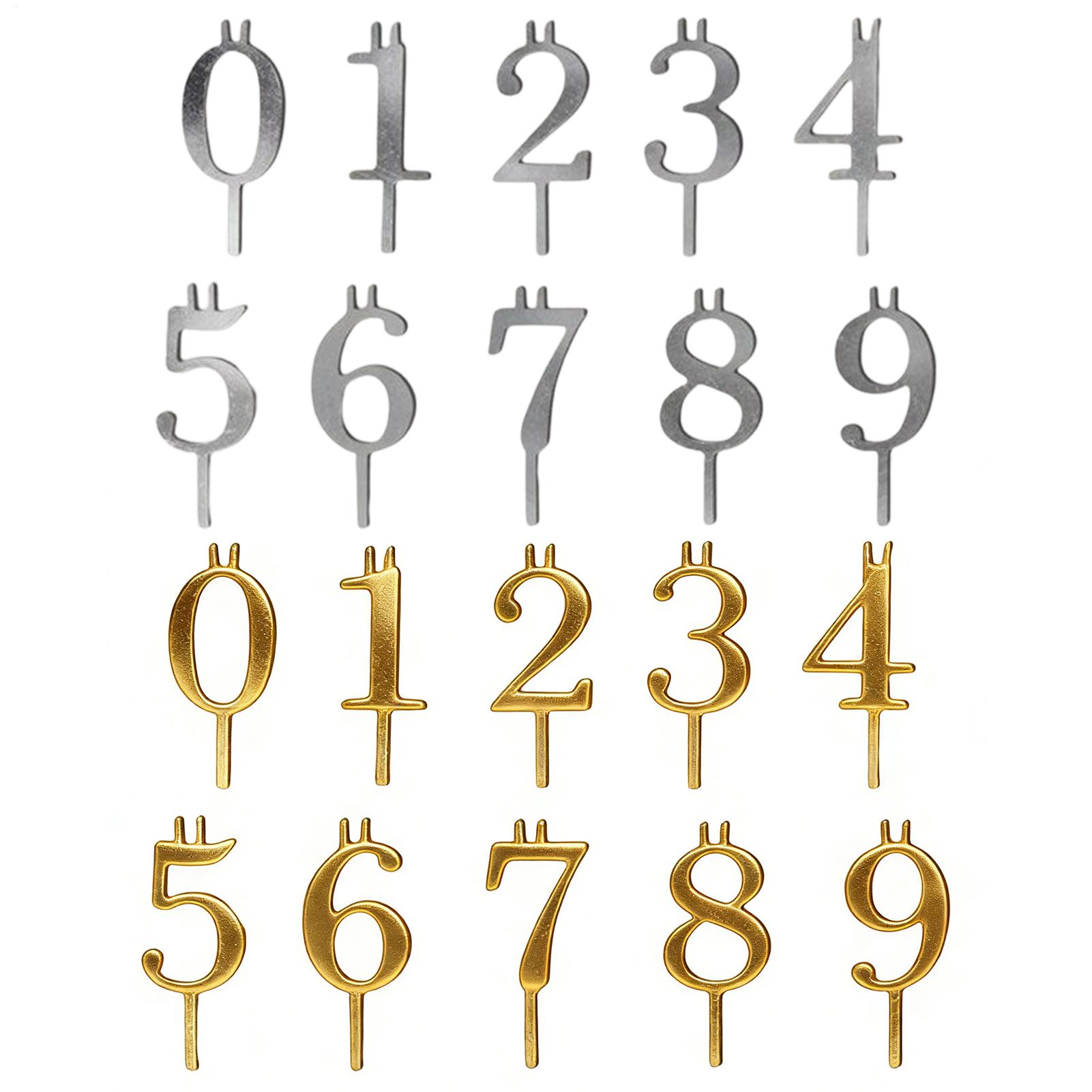 10pcs 0-9 Number Cake Toppers  - огляд і ціна Candle Making Supplies Wholesale